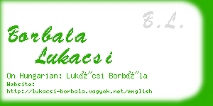 borbala lukacsi business card